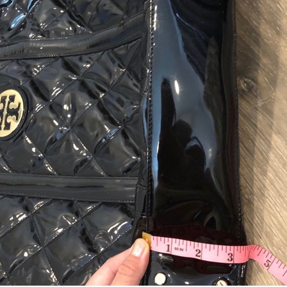 Tory Burch Black Patent Leather Tote - Picture 7 of 16